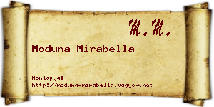 Moduna Mirabella névjegykártya